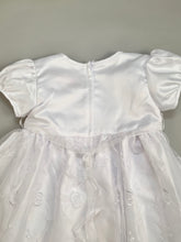 Load image into Gallery viewer, Dress 8 Girls Christening Baptismal Embroidered Lace Pearl Beaded Dress with Matching Hat
