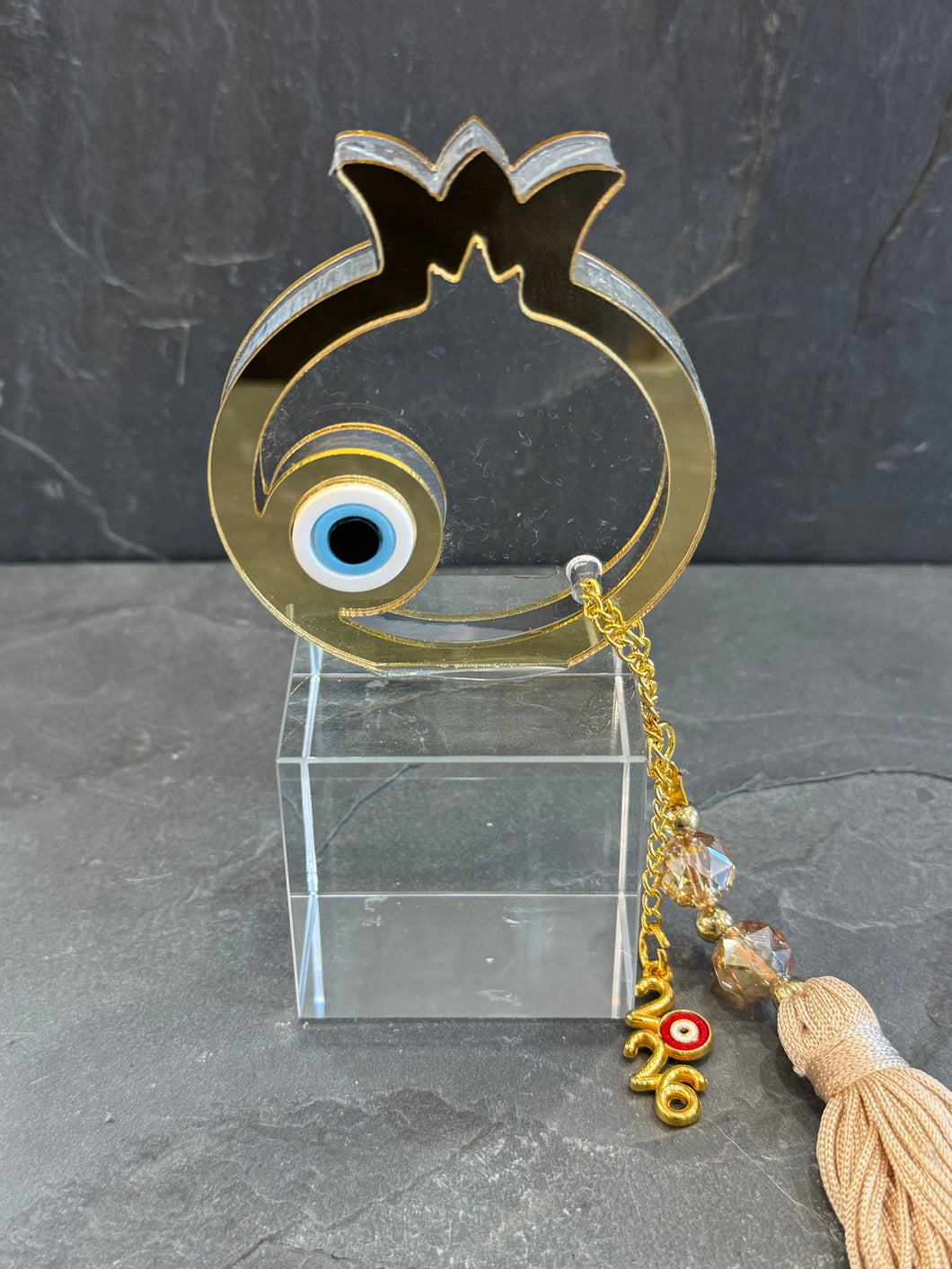 Table top Glass Base Pomegranate Mati Gouri C2615