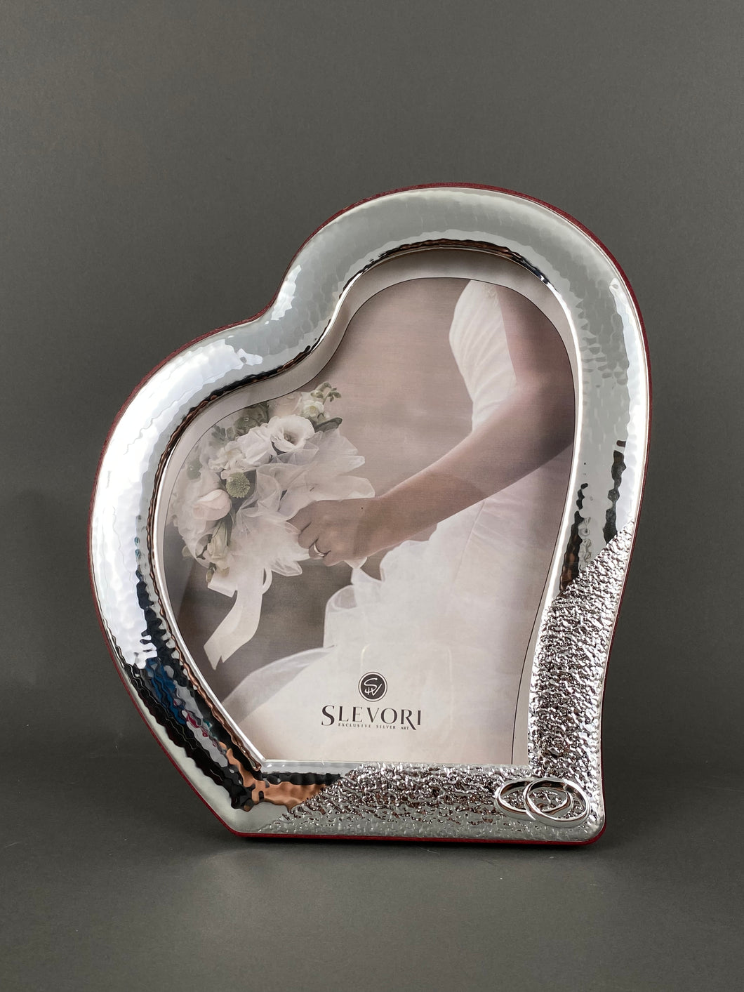 Silver Heart  Stand Stefanothiki Wedding Crown Case Display WC50700