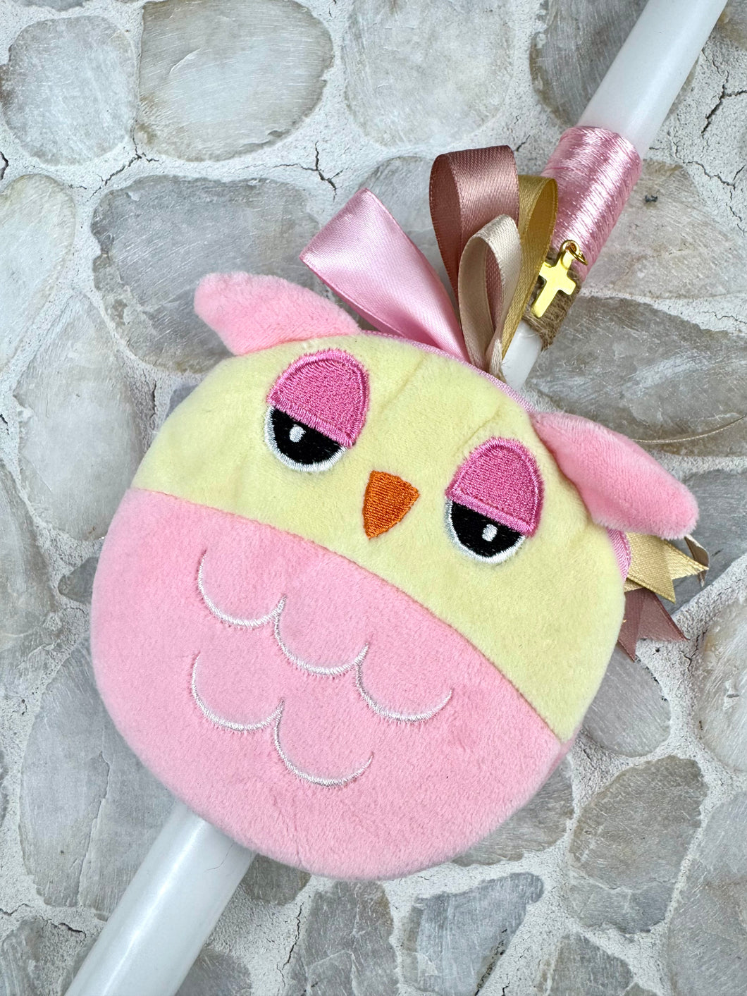 Corded Easter Candle with Zipper Pouch and Cross EC202555