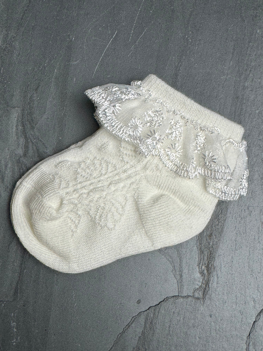 Cotton Socks with Lace S2401