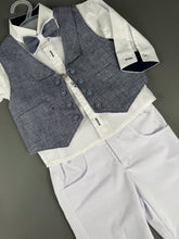 Load image into Gallery viewer, Rosies Collections 7pc full suit, Trimmed Dress shirt, Cuff sleeves, Pants, Jacket, Vest, Belt, Cap. Made in Greece exclusively for Rosies Collections S201924
