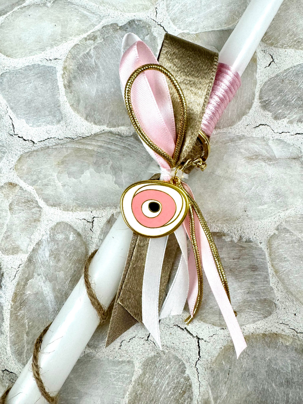 Corded Easter Candle with Mati Keychain EC2024209