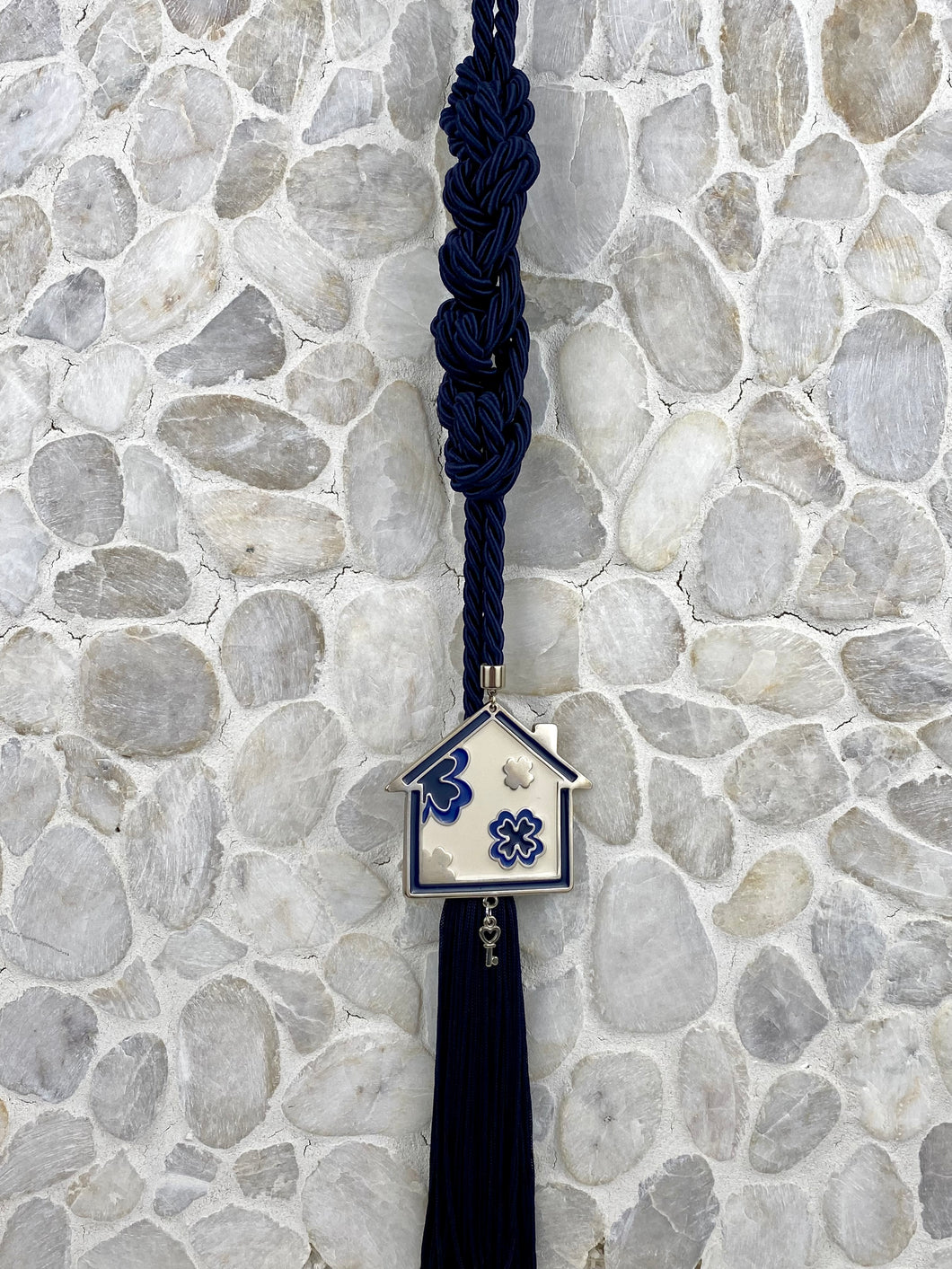 Pearl Navy Blue Rope with Metal Home Gouri 202112