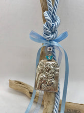 Load image into Gallery viewer, Gouri 26 Baby Blue Rope, Large Panagia Icon with Butterfly Mati
