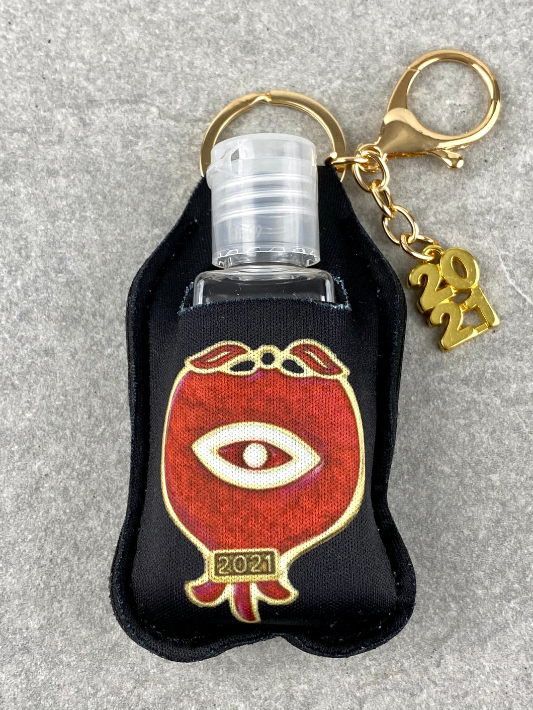 Hand Sanitizer Pouch 6 Keychain Pomegranate