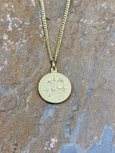 Load image into Gallery viewer, 14K Gold Double Sided Konstantinato Pendant
